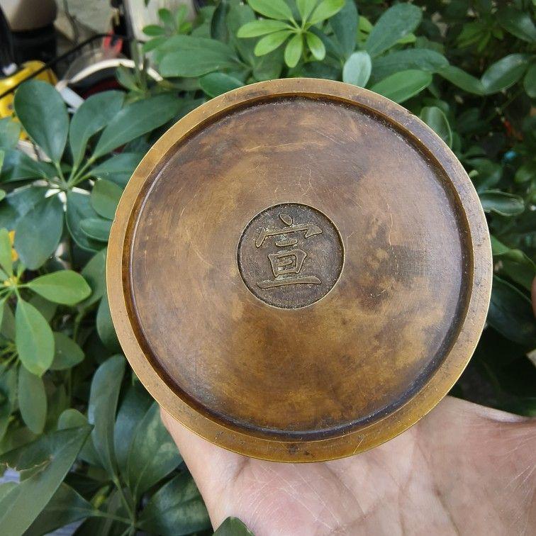 筆筒 銅器 重厚 極細工 工芸品 美術品 置物