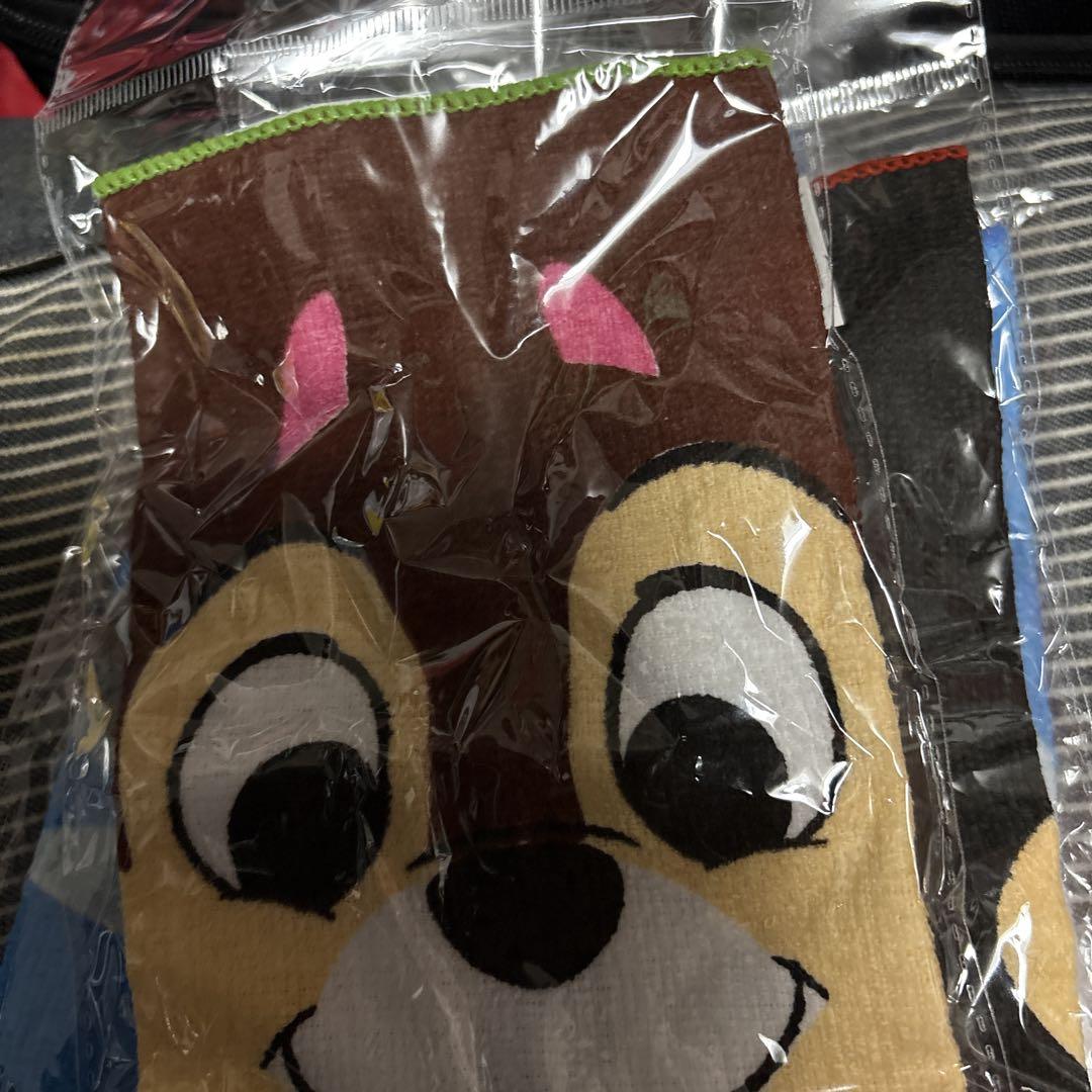 ディズニー フェイスタオル 青