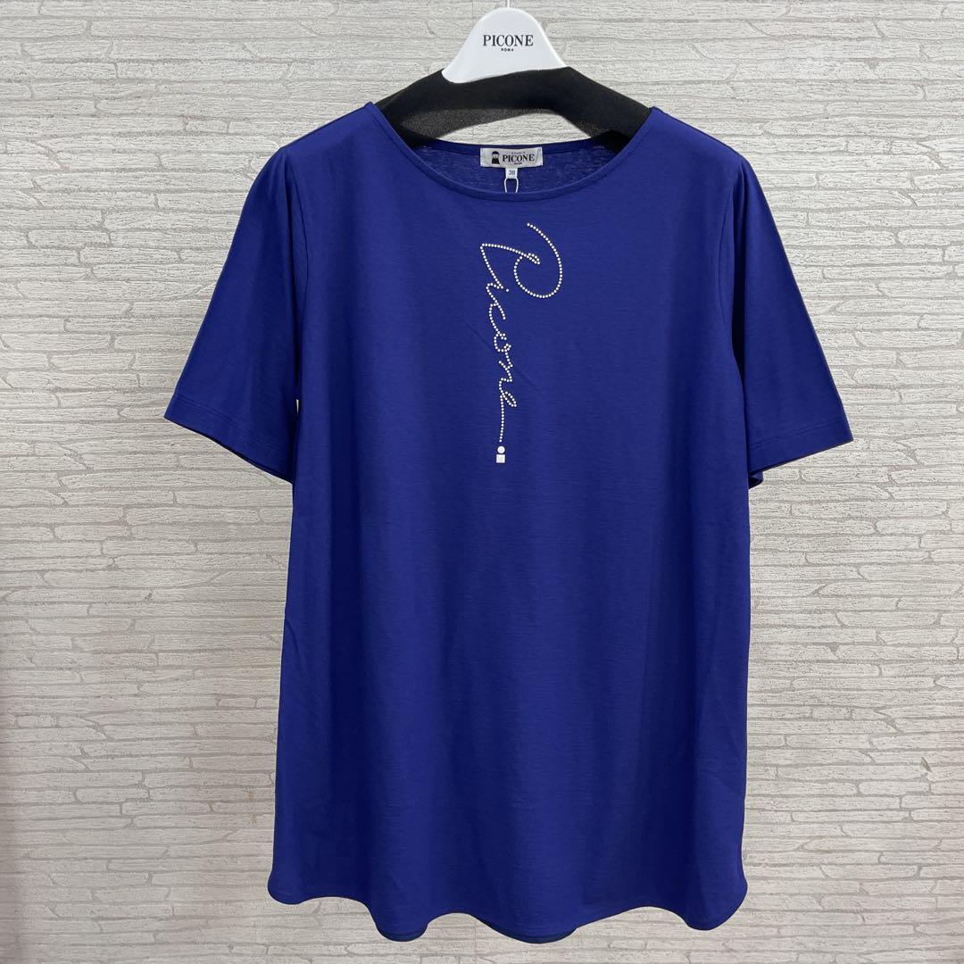 美品…PICONE半袖Ｔシャツ PICONE ストーン装飾 半袖Tシャツ サイズM - メルカリ