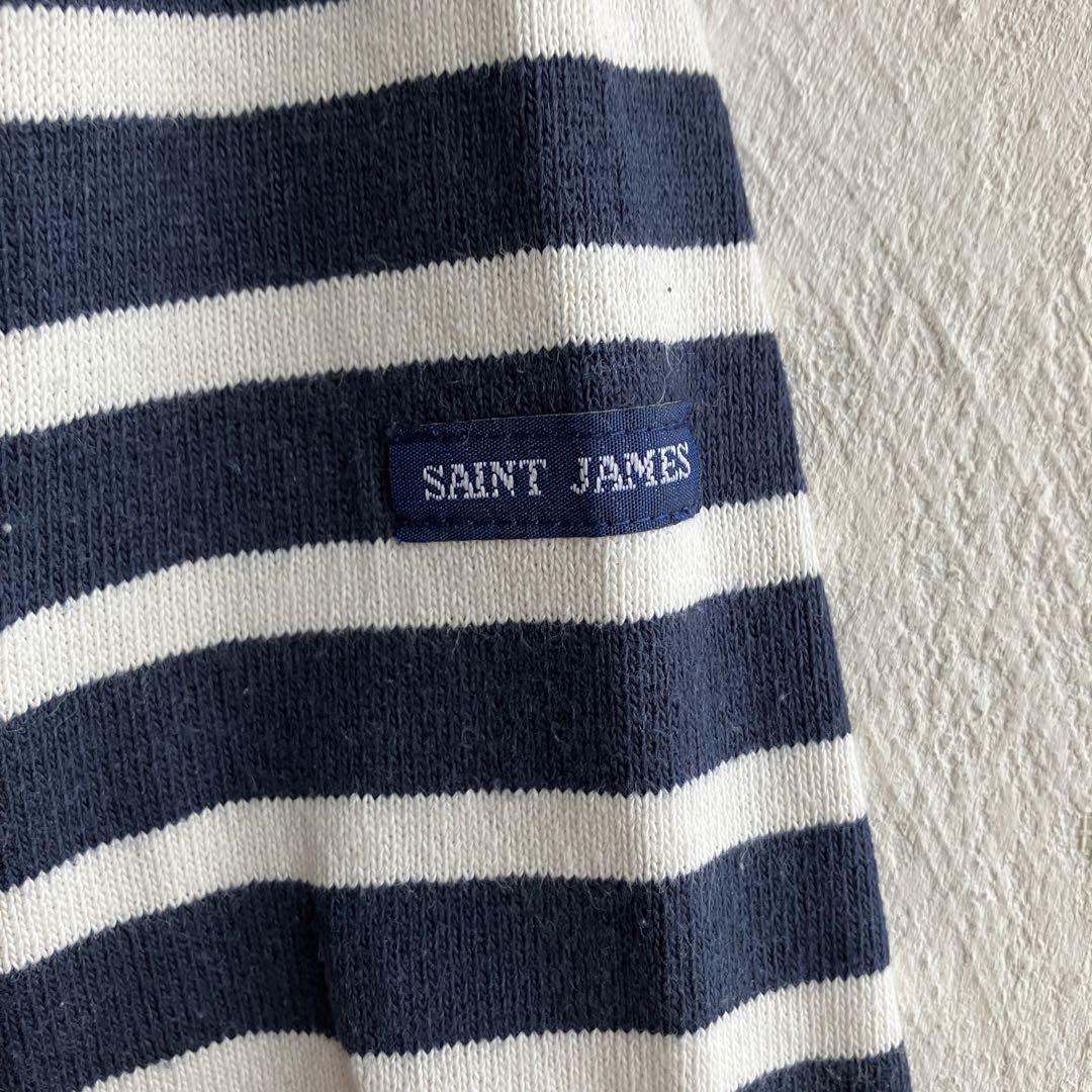 SAINT JAMES LAVENHAM エルボーパッチ ボーダー カットソー