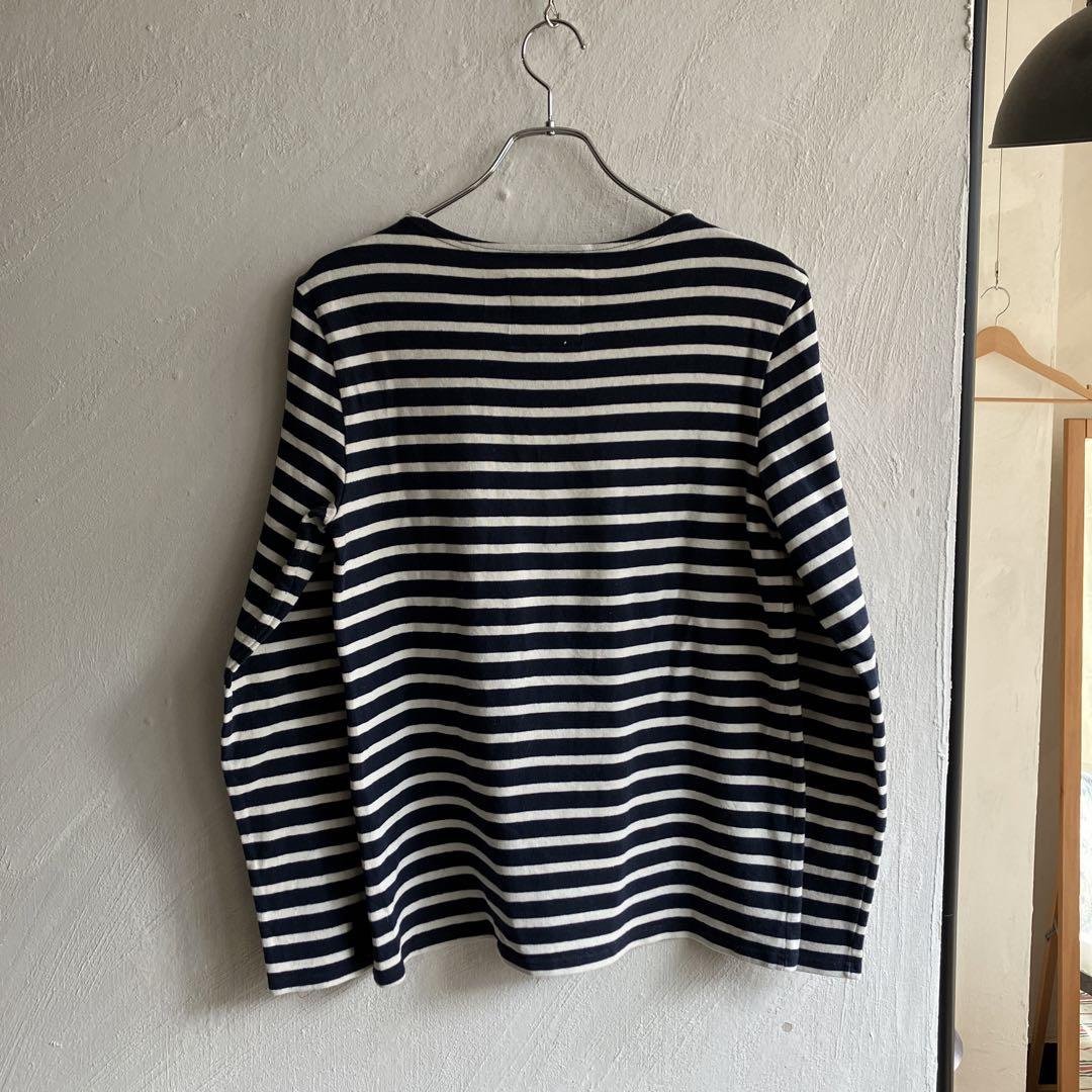 SAINT JAMES LAVENHAM エルボーパッチ ボーダー カットソー