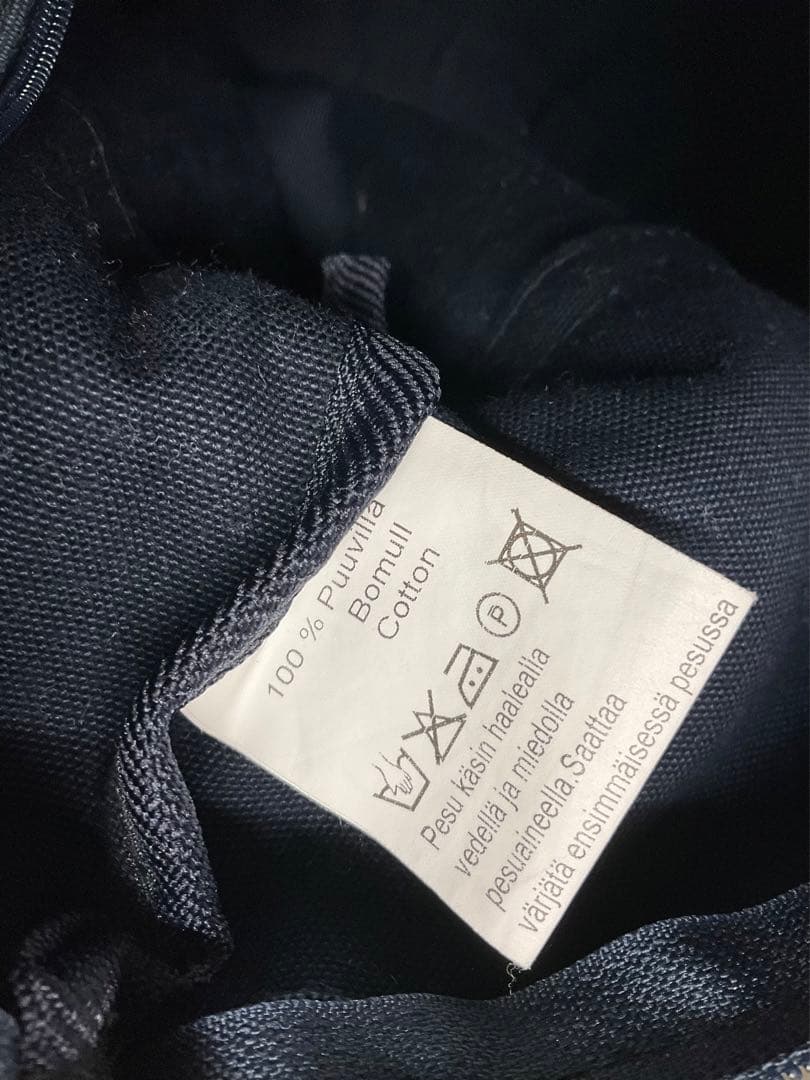 マリメッコ　ビッグトートバッグ　ネイビー