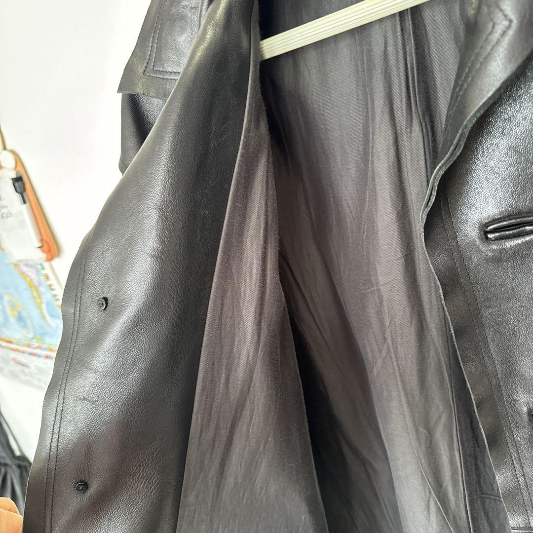 ※お値下げしますYOKE Cut-Off Leather Car Coat
