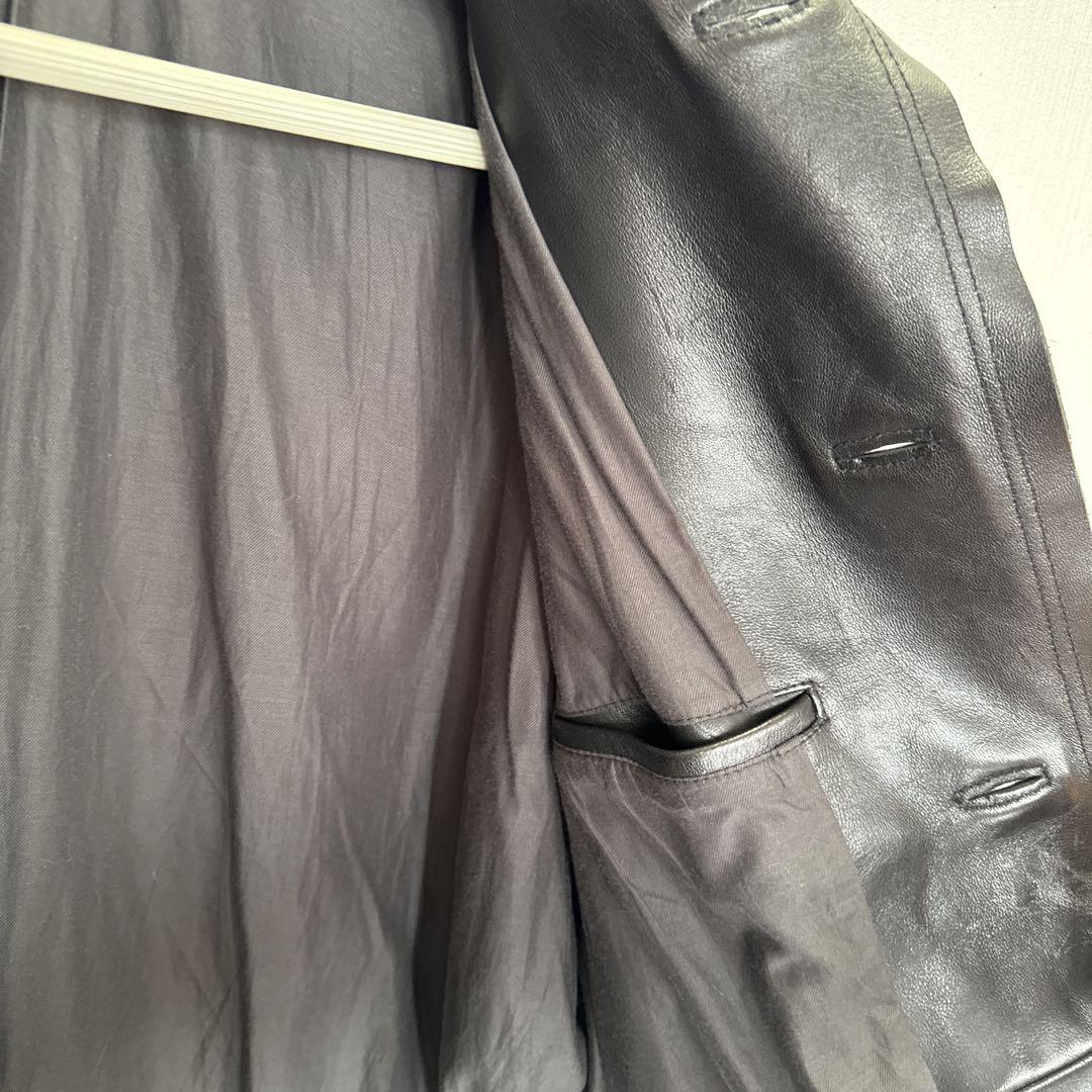 ※お値下げしますYOKE Cut-Off Leather Car Coat