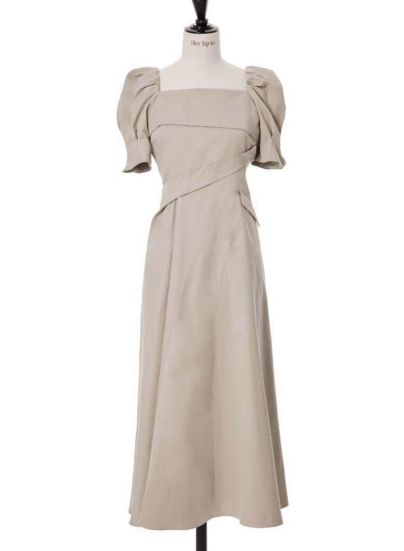 ワンピース Herlipto Troncais Paff Sleeve Dress