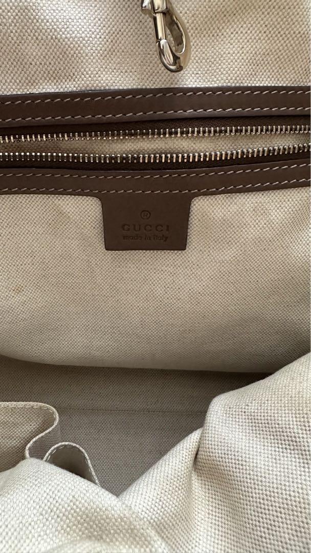 GUCCI ホワイト キャンバス ショルダーバッグ トートバッグ
