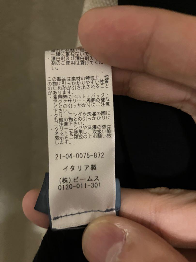 【保障できる】 BEAMS F ブラック ニット ショートスリーブ 48サイズ イタリア製 トップス