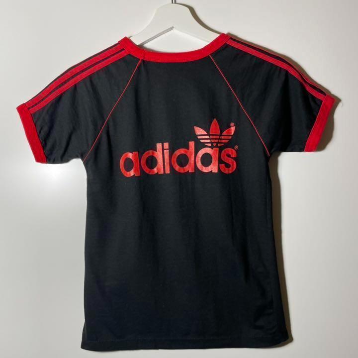美品！【80年代　アディダス❗️】ヴィンテージ　レトロ　リンガーTシャツ古着女子