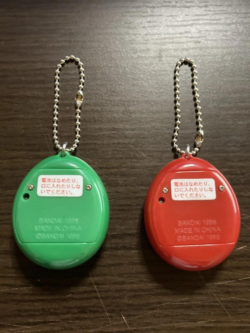 【動作確認済】バンダイ　たまごっち サンタクロっち　レッド　グリーン　セット 動作確認済】バンダイ たまごっち サンタクロっち レッド