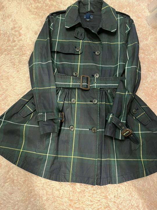 グリーン系 150cm専門ショップ トレンチコートブラックウォッチ柄150センチ コート キッズ服 女の子用 100cm グリーン系150cm 9 450 Musikhazi Com