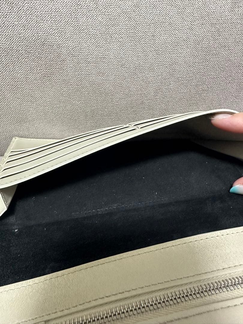 CELINE ブラックレザー 二つ折り財布