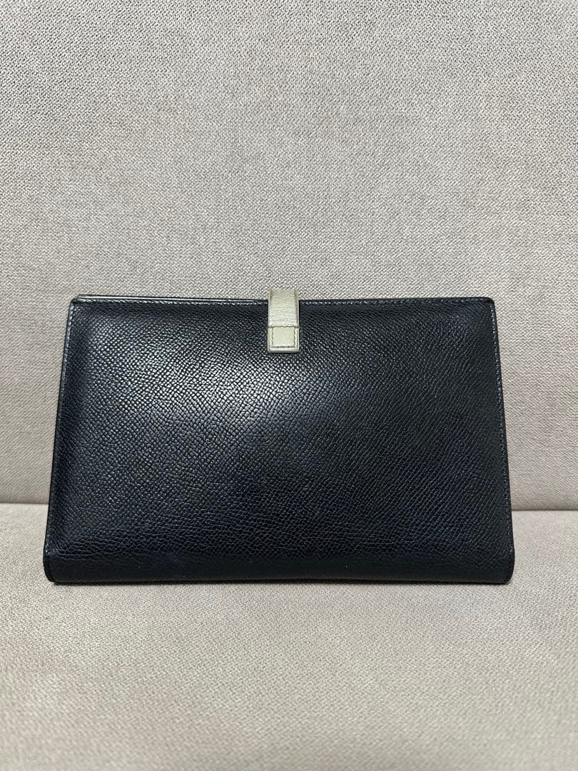 CELINE ブラックレザー 二つ折り財布