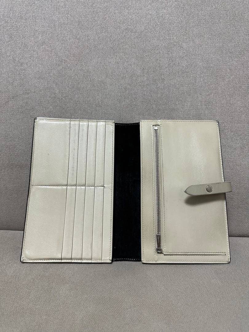 CELINE ブラックレザー 二つ折り財布