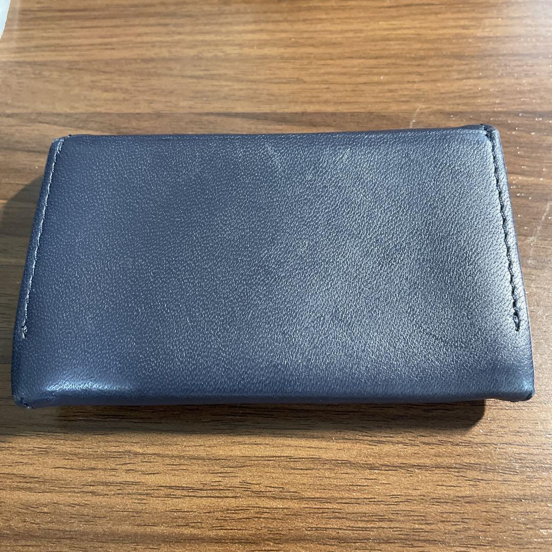 【美品】ポールスミス Paul smith 名刺入れ 名刺ケース 紺 ネイビー