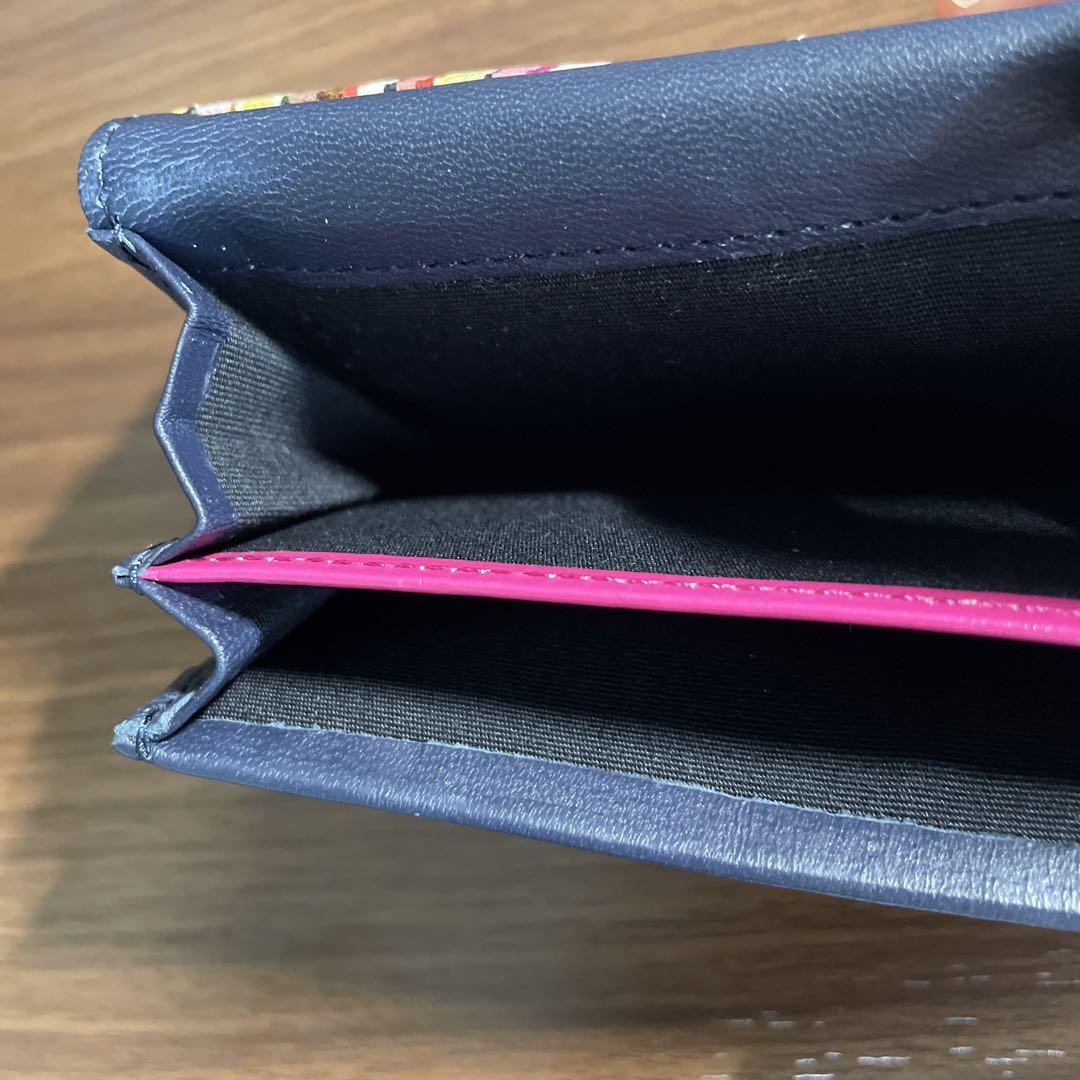 【美品】ポールスミス Paul smith 名刺入れ 名刺ケース 紺 ネイビー