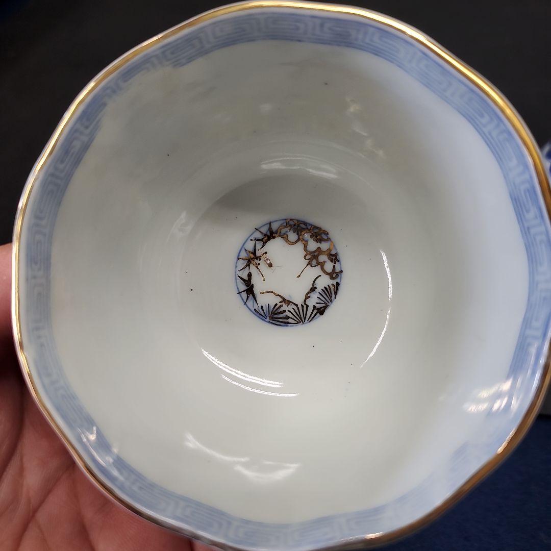 古伊万里 金彩 染付 蕎麦猪口 5客 人物 - メルカリ
