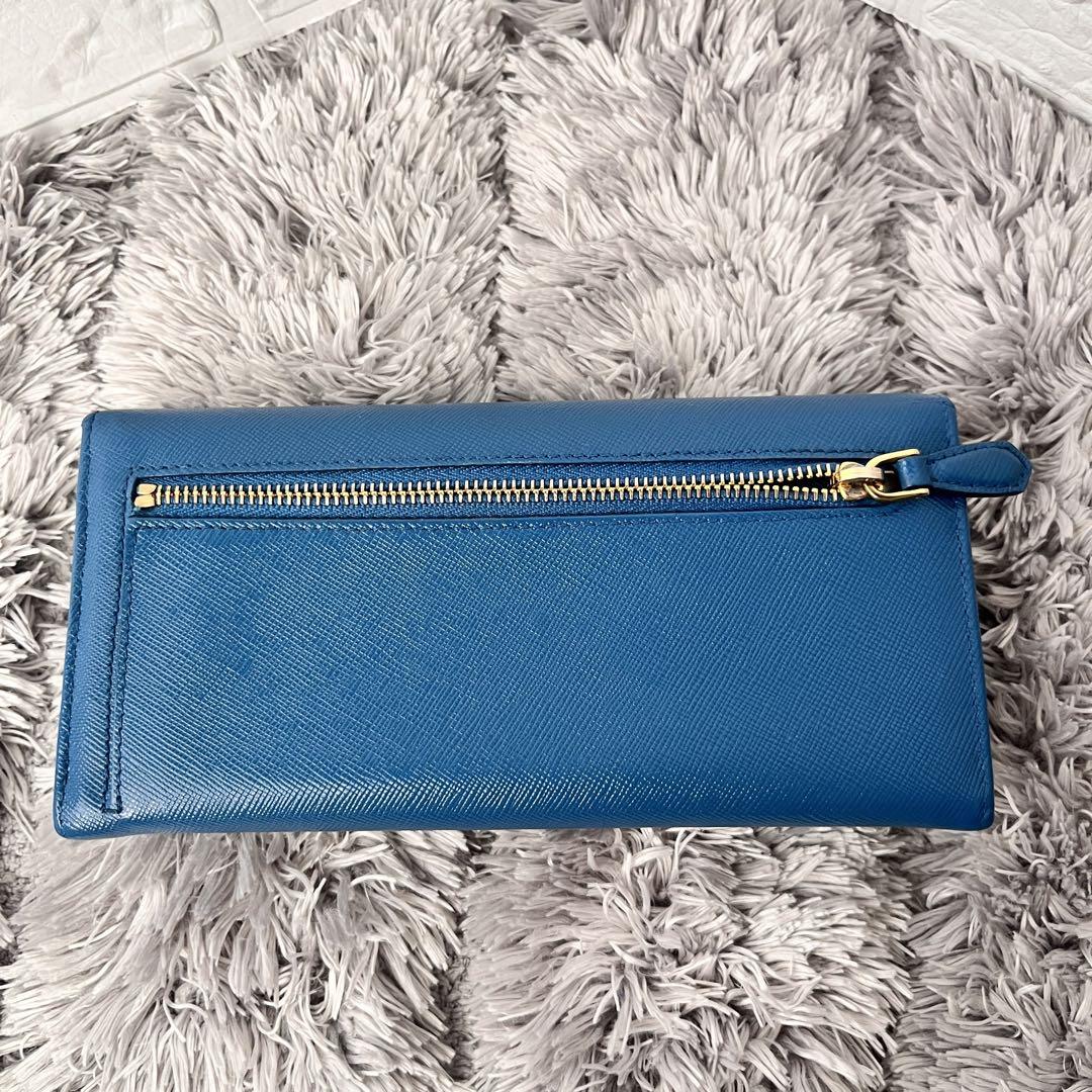 美品✨PRADA フィオッコ サフィアーノ メタルロゴ コバルト 2点