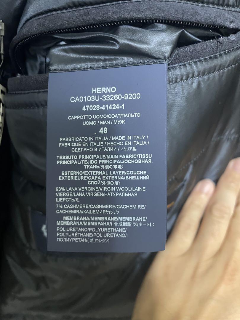 Herno ヘルノ ロロピアーナカシミヤ混チェスターコート ネイビー