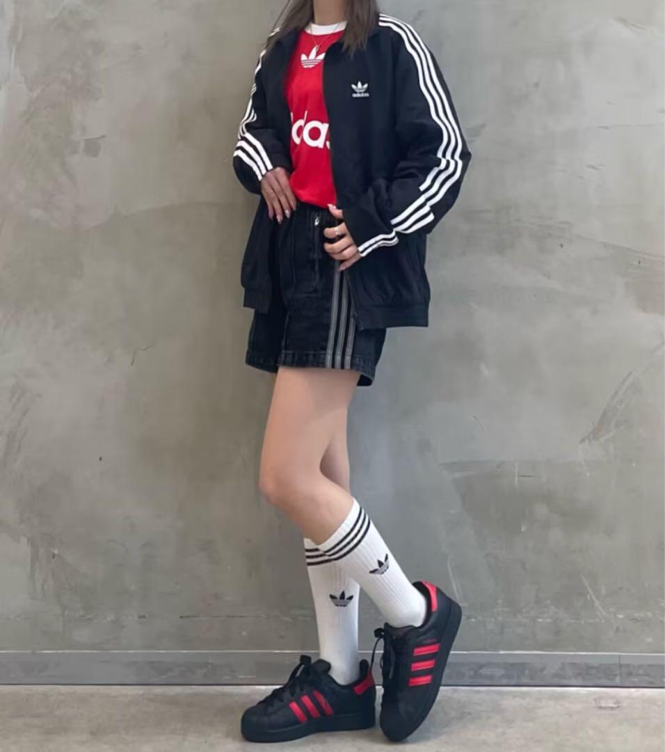 adidas originals デニムショートパンツ Black 美品