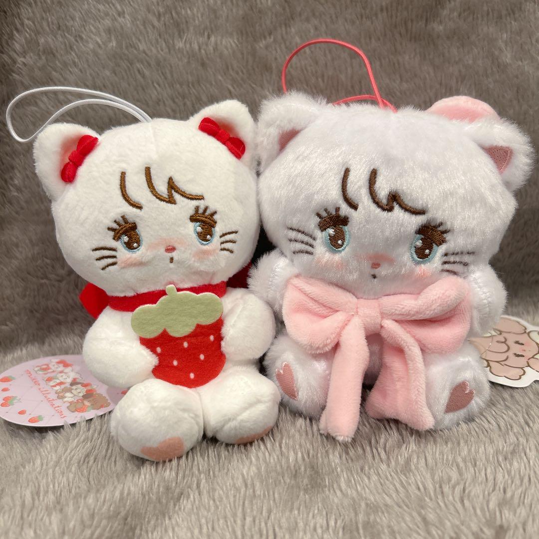 mikko 抱きしめおリボンマスコット いちごマスコットぬいぐるみ