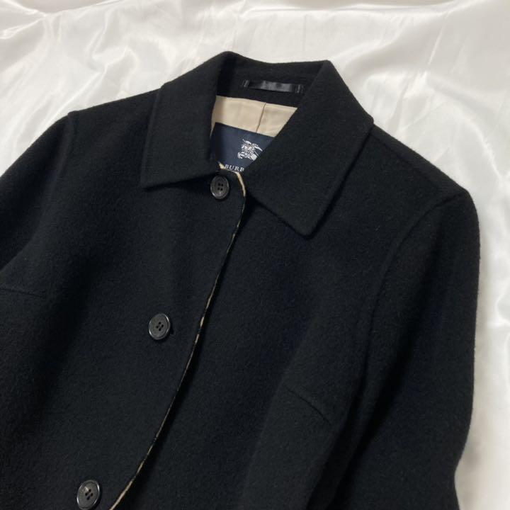 新作登場新品 美品 BURBERRY LONDON ロングコート カシミヤ混 黒 40 TLYW2-m74925050081 在庫限定品