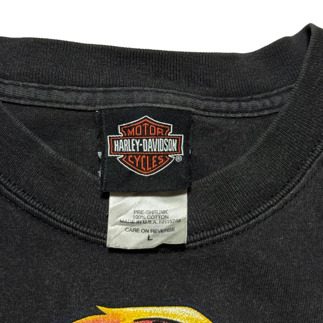 希少 2000's HARLEY DAVIDSON イーグル フレイム Tシャツ