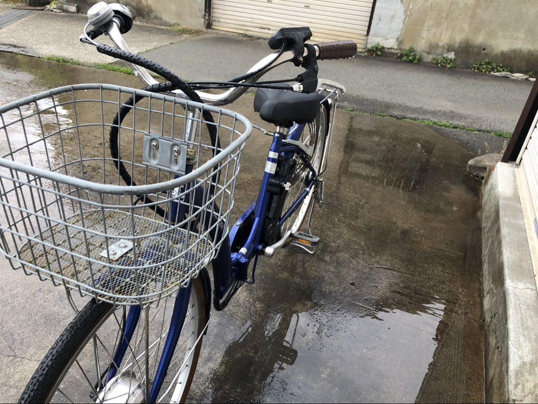21technology電動アシスト自転車折り畳み式26インチブルーボディー