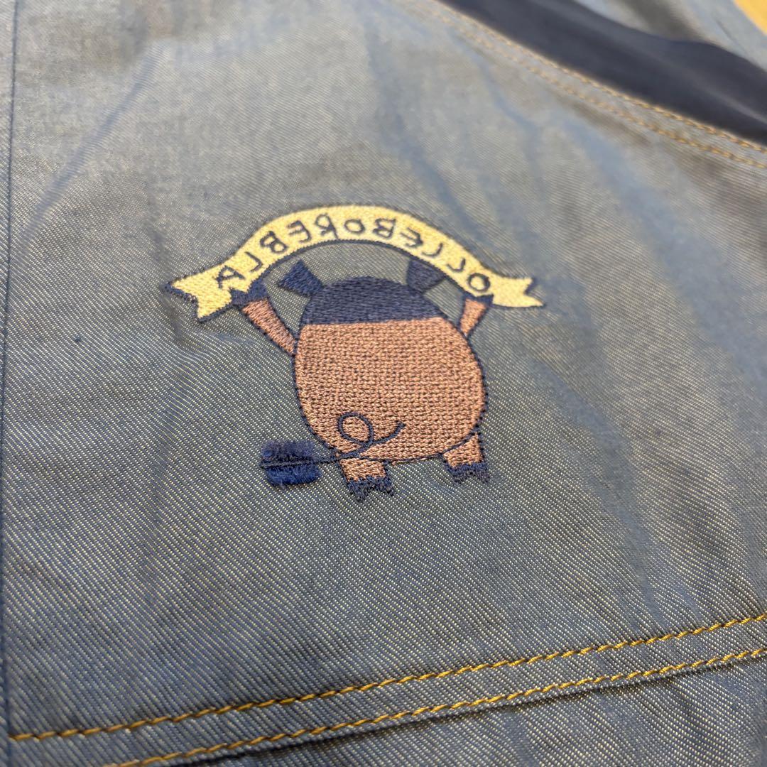OLLEBOREBLA アルベロベロ ジャガードワンピース デニム風 刺繍