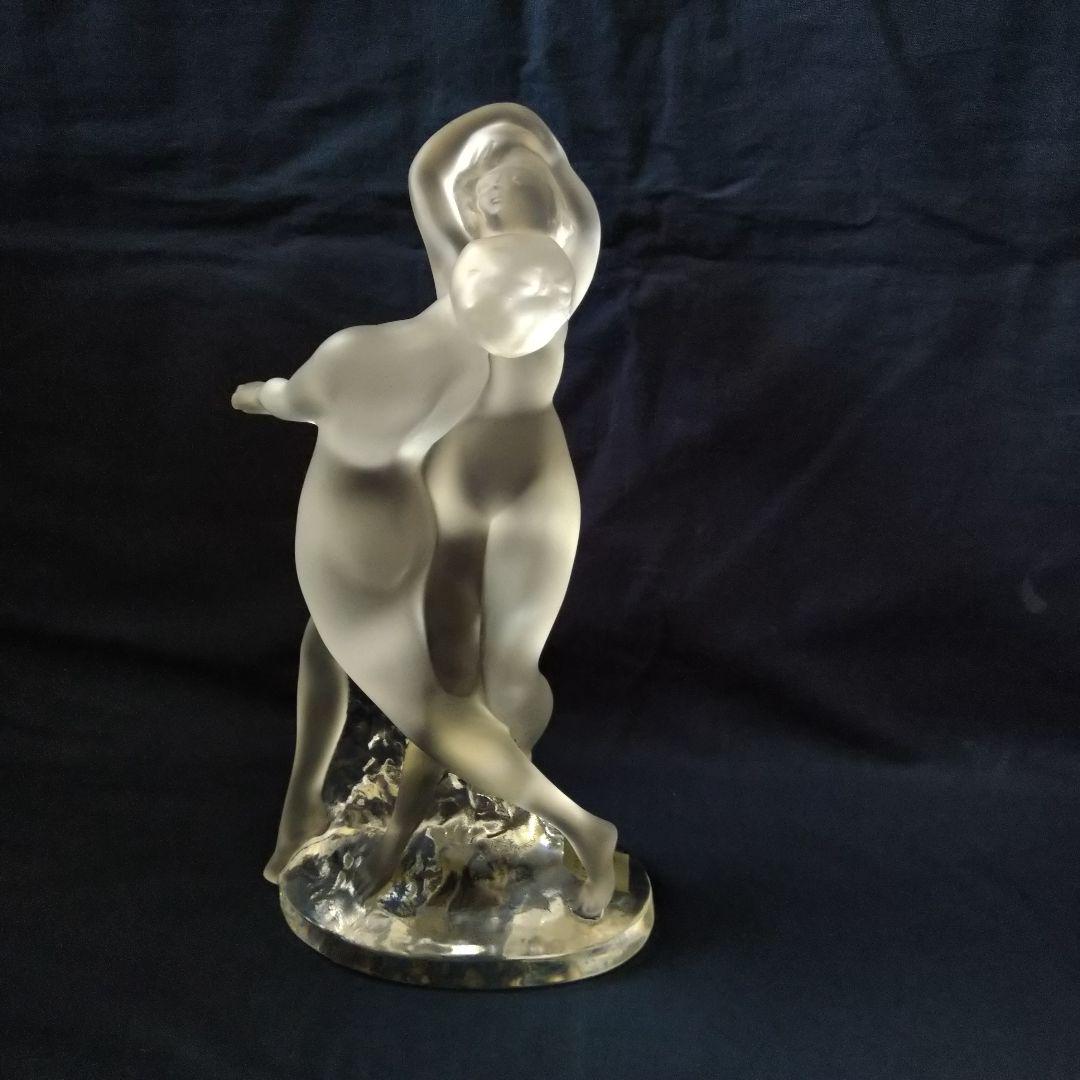 ラリック クリスタル　LALIQUE　クリスタルガラス　二人の女性像　裸婦像 ラリック クリスタルLALIQUEクリスタルガラス二人の女性像裸婦像