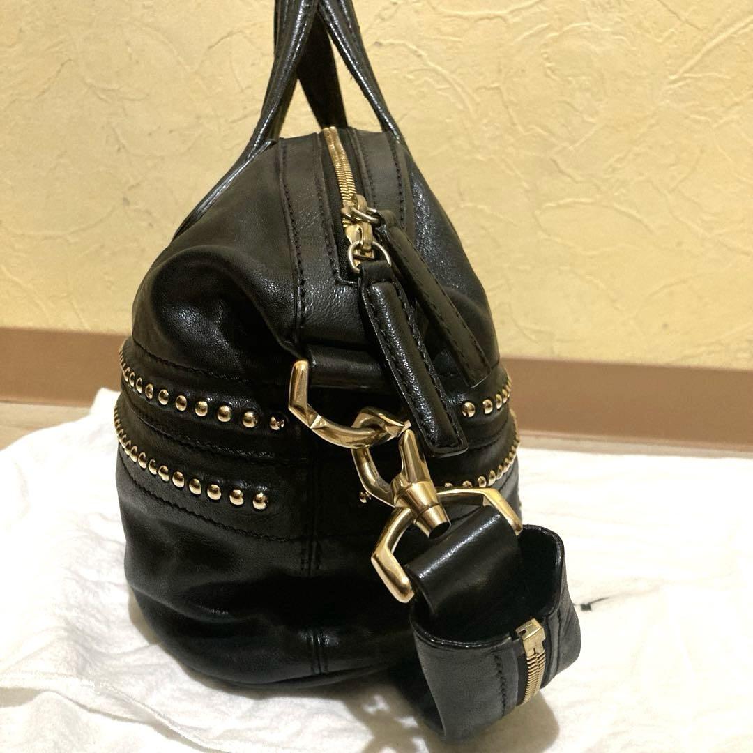 GIVENCHY ジバンシー 黒 ナイチンゲール レザーバッグ スタッズ