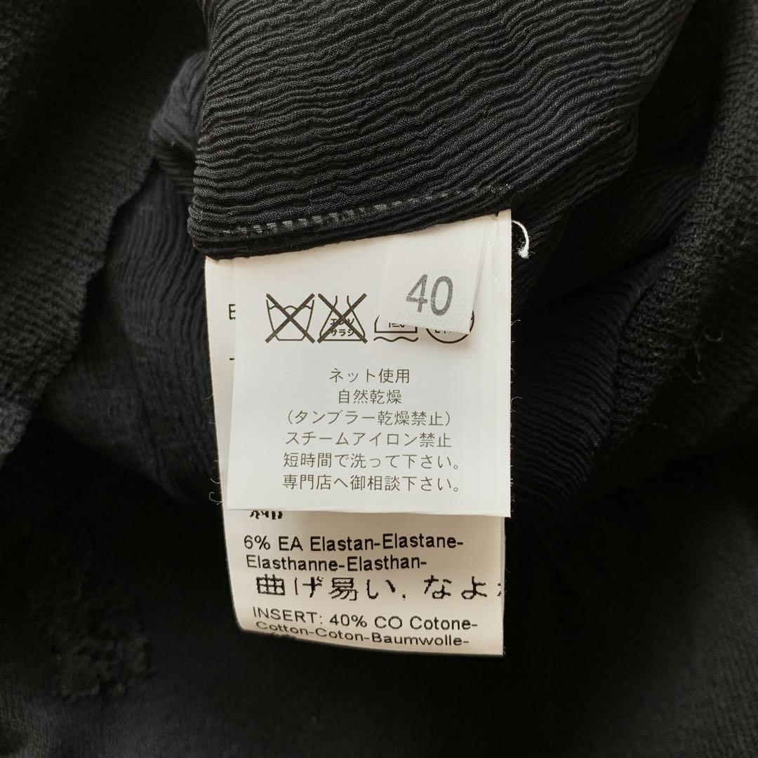 Ermanno Scervino透け感 黒の刺繍レース 軽やかコットンカットソー
