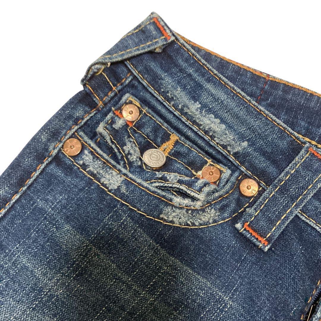 TRUE RELIGION フレアデニム S ストレッチ インディゴ 未使用級