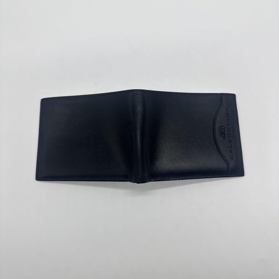 未使用 BALENCIAGA ブラック 二つ折り財布