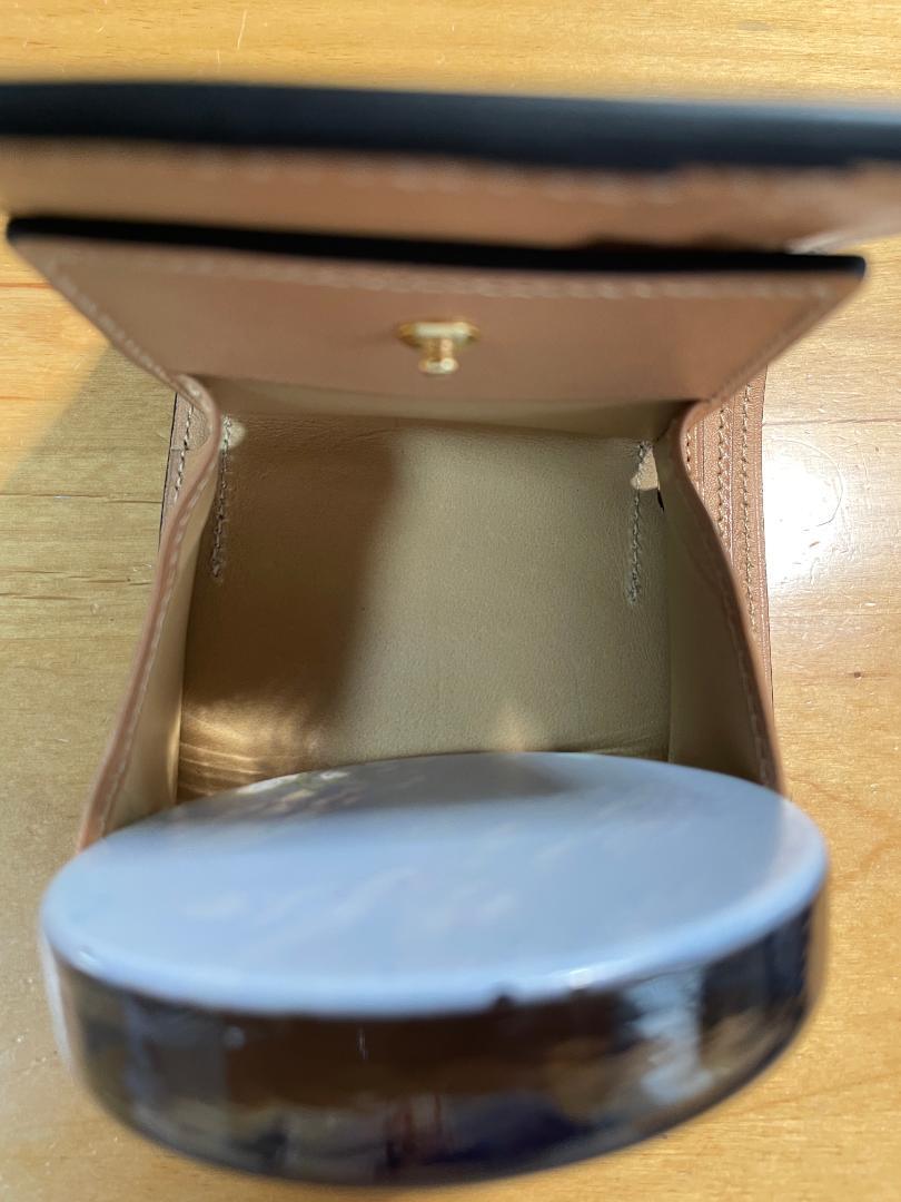 【未使用品】万双 コードバン 二つ折り財布(小銭入付) ボルドー