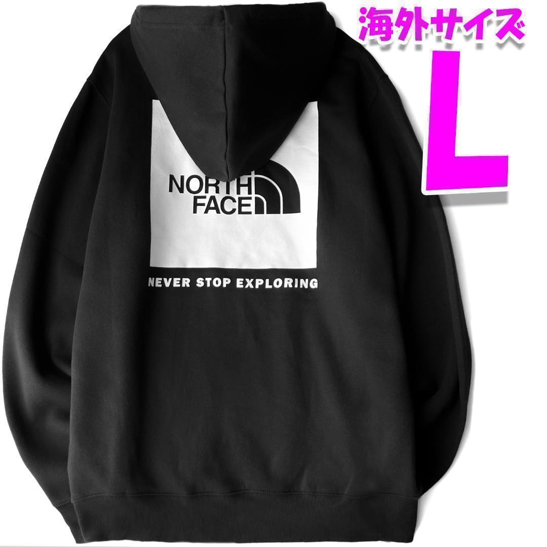ノースフェイス メンズ パーカー 海外L 日本LL相当 新品 ブラック nse
