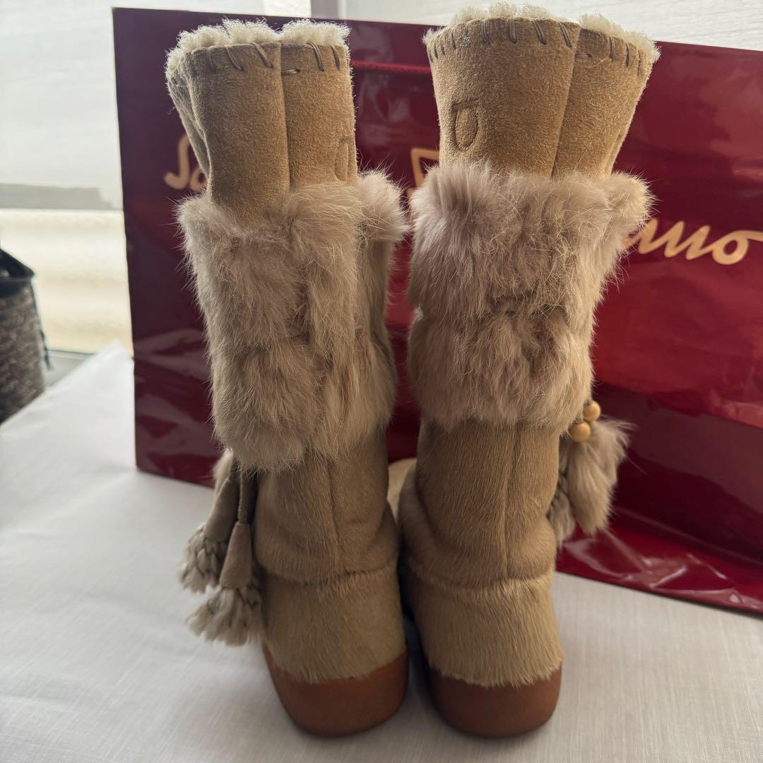 フェラガモSalvatoreFerragamo 本革ムートンブーツ