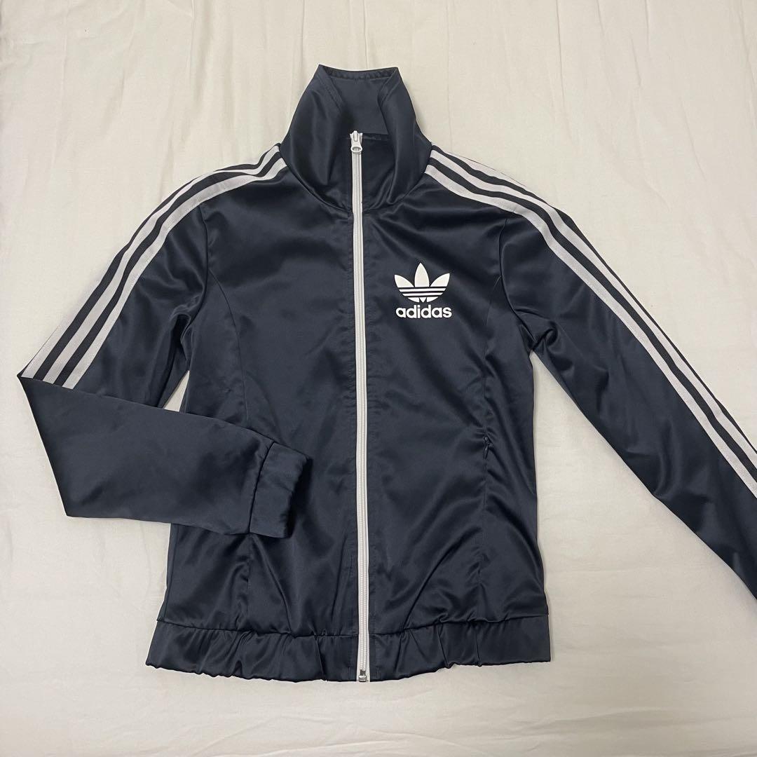 美品 adidas アディダス ジャージ トラックジャケット ネイビー