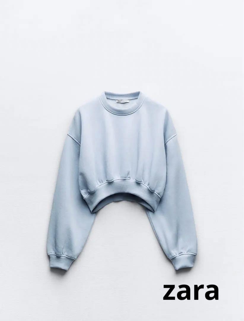 タグ付新品】ZARA ベーシック クロップド スウェット - メルカリ