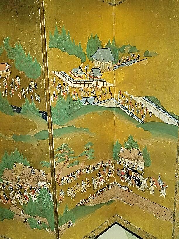 金箔の屏風 江戸時代後期 高級品