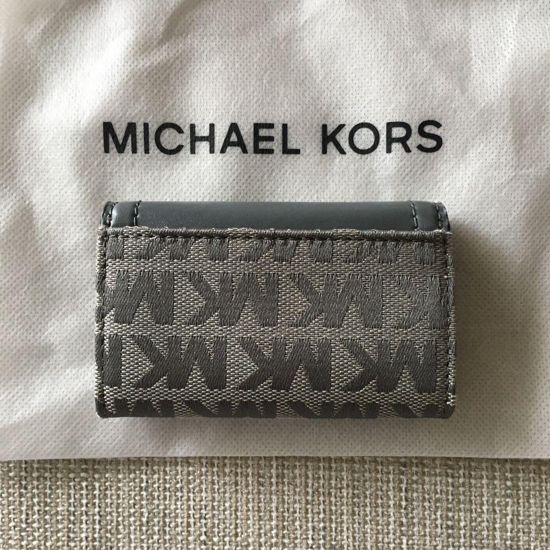 MICHAEL KORS グレー キーケース MICHAEL KORS マイケルコース キーケース 6連 鍵入れ ホワイト