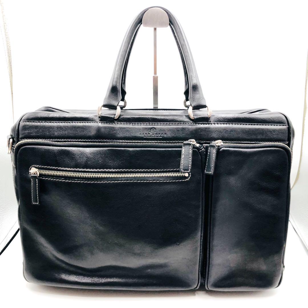 【美品】サムソナイト ビジネスバッグ レザー ブラック 2WAY