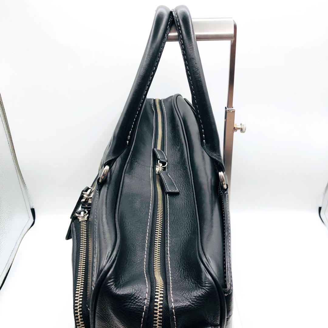 【美品】サムソナイト ビジネスバッグ レザー ブラック 2WAY