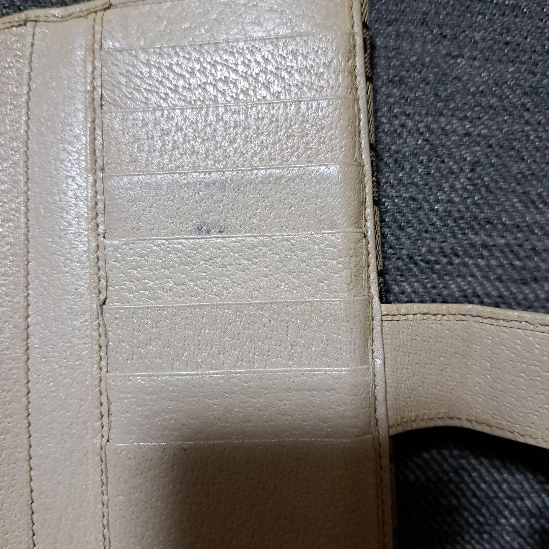 GUCCI 長財布 GGキャンバス Wホック ロゴプレート