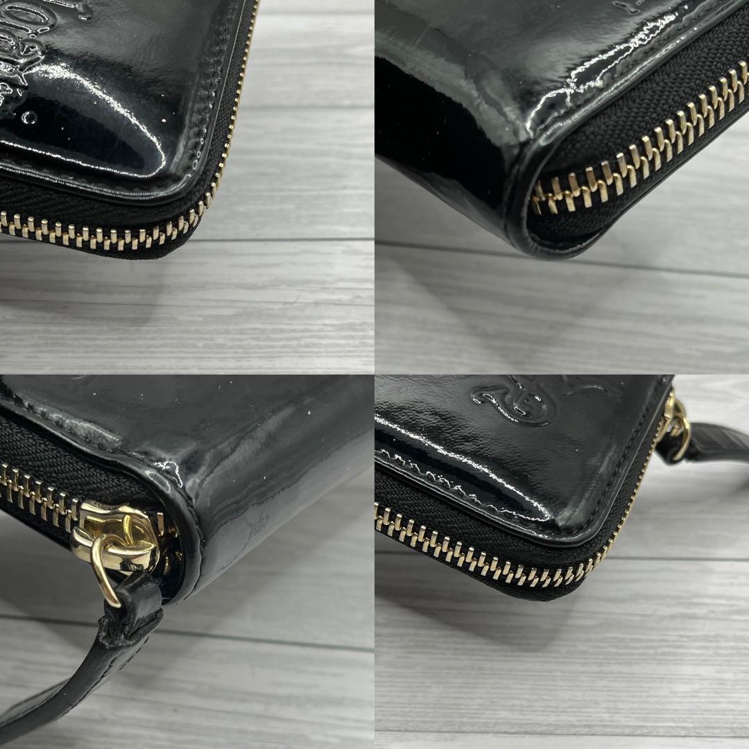 【希少・美品】BVLGARI　コインケース　パテント　レザー　ブラック