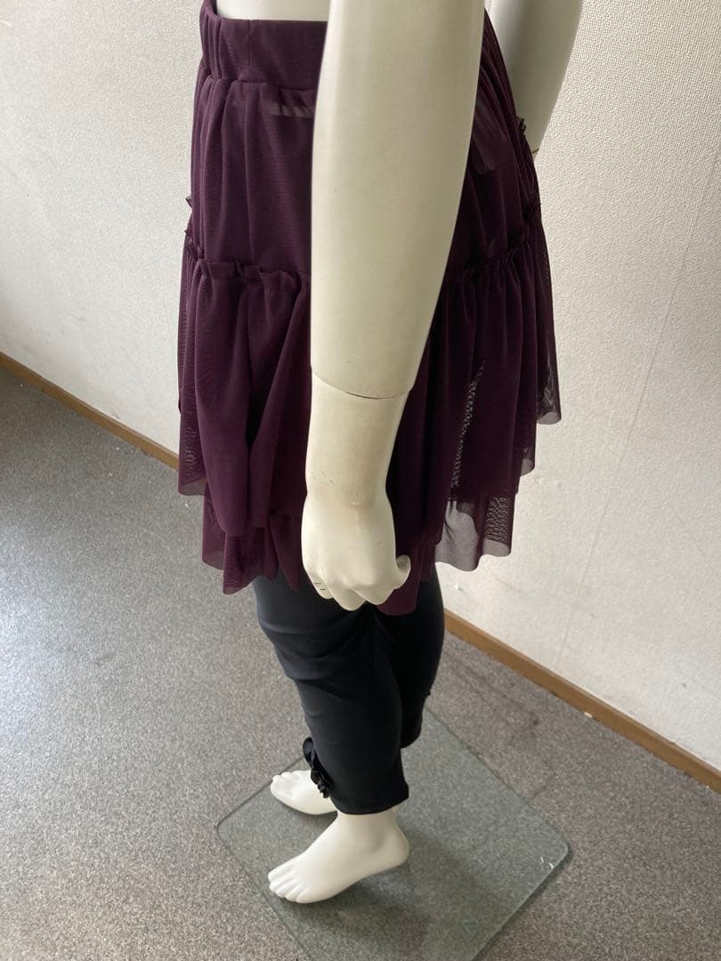 紫色 チュールレイヤードスカート 紫色 チュールレイヤードスカート