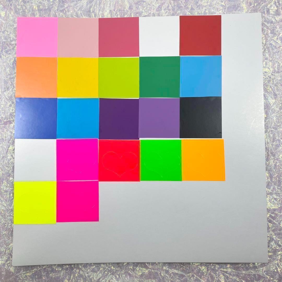 団扇屋さん　団扇素材　カッティングシート　蛍光シート　30×30cm 1 団扇屋さん 団扇素材 カッティングシート 蛍光シート 30×30cm 1