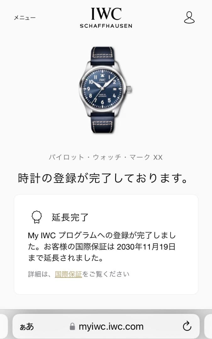 IWC パイロットウォッチ マーク XX IW328203 中古 メンズ