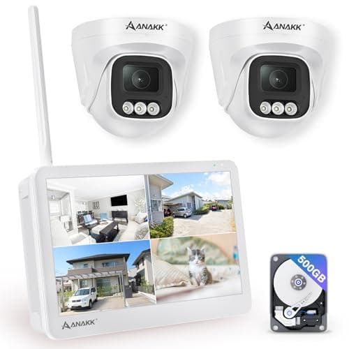 防犯カメラ 屋外 800万画素対応 2台 130°広角 防水 監視カメラ