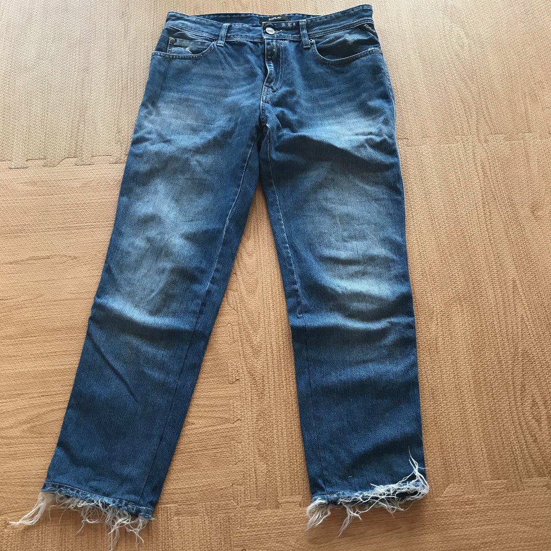 送料込★REPLAY★WA516.000.805835 ジーンズ Zolie straight-fit jeans Medium blue | Replay Jeans
