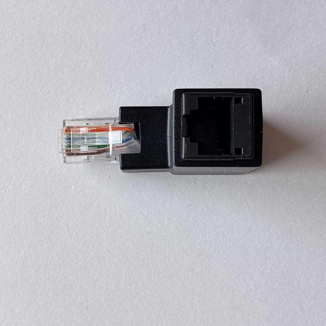 2個★LAN コネクタ L字型 直角 90度 イーサネット CLANケーブル R